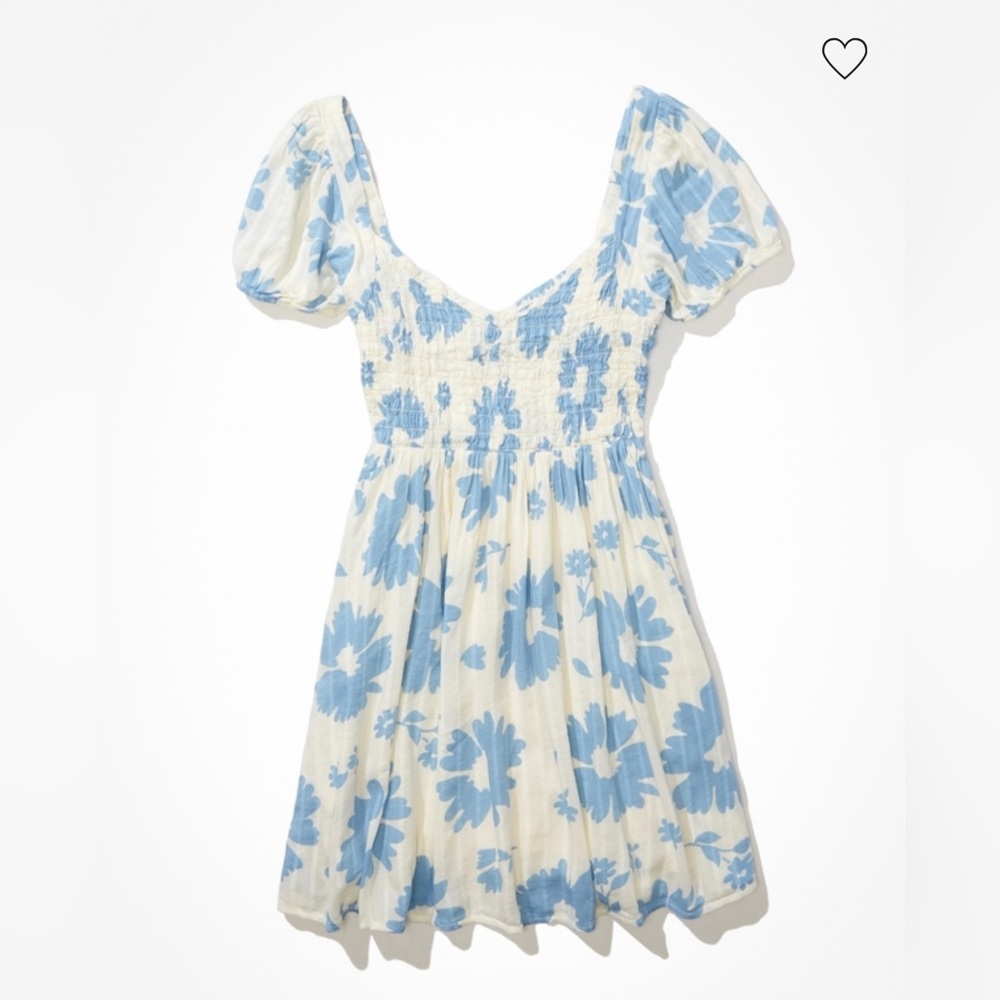 American Eagle mini dress with Light Blue Floral Print